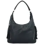 Módní dámská koženková kabelka na rameno Tiagos, tmavě modrá