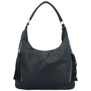 Módní dámská koženková kabelka na rameno Tiagos, tmavě modrá