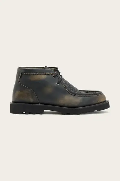 Kožené polobotky AllSaints Skiff Boot pánské, černá barva, M069FC