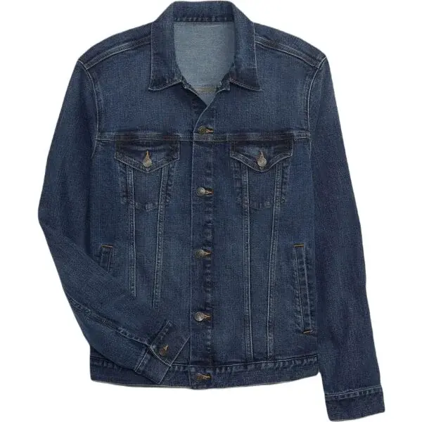 GAP V-DENIM Pánská bunda, tmavě modrá, velikost