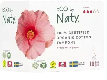 ECO BY NATY Tampóny dámske Super 18 ks