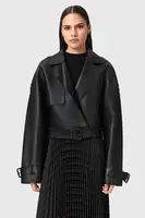 Kožená bunda AllSaints OPHELIA