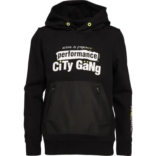 Lewro KEILS chlapecká mikina přes hlavu, černá, velikost 152-158