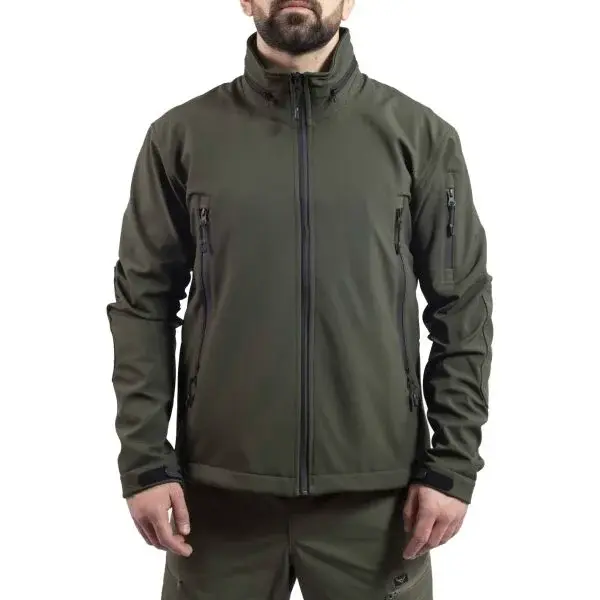 VAVWEAR SHELLHT04 Pánská softshellová bunda, khaki, velikost