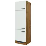 Kuchyňská skříň pro vestavnou lednici Avila, dub lancelot/krémová,60 cm