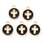 Light Gold Plated Alloy Enamel Pendants