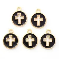 Light Gold Plated Alloy Enamel Pendants