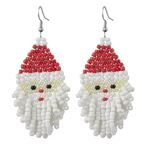 Glass Seed Dangle Earrings