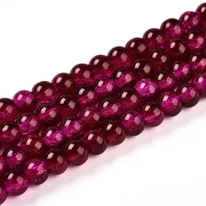 Crackle Glass Beads Strands