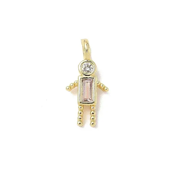 Brass Micro Pave Cubic Zirconia Pendants