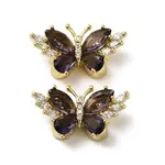 Brass Micro Pave Cubic Zirconia Beads