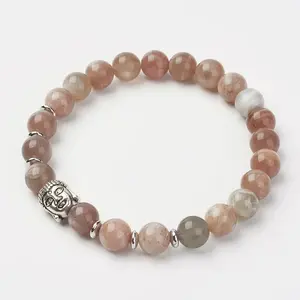Natural Multi-Moonstone Stretch Bracelets