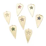 Brass Micro Pave Clear Cubic Zirconia Pendants