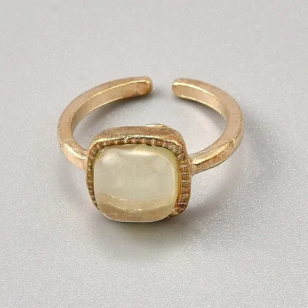 Alloy & Resin Adjustable Cuff Rings for Women