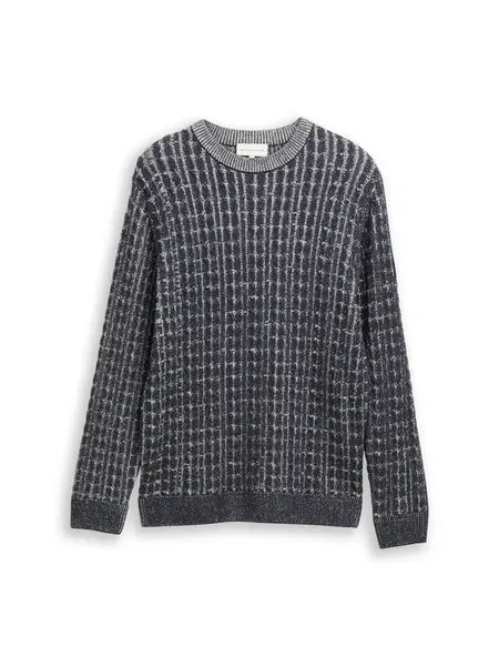 TOM TAILOR Sveter  sivá / antracitová