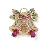 Brass Micro Pave Cubic Zirconia Pendants