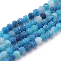 Natural & Dyed Crackle Agate Bead Strands