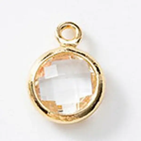 Birthstone Brass K9 Glass Charms