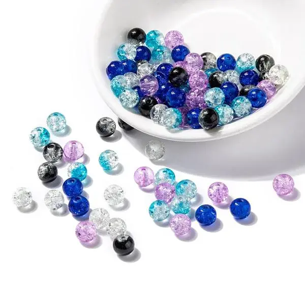 Baking Painted Crackle Glass Beads