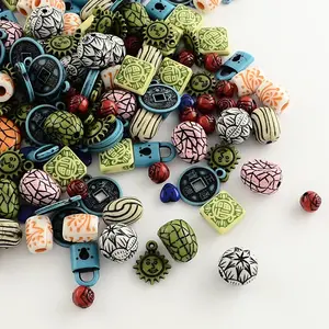 Mixed Antique Style Acrylic Beads/Pendants