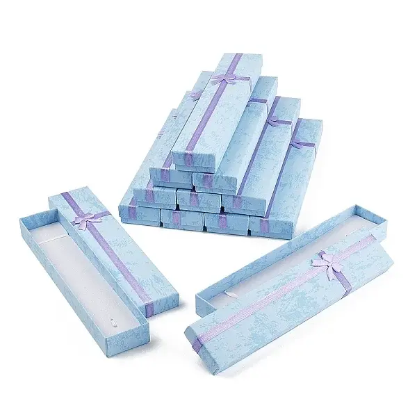 Cardboard Jewelry Necklace Boxes with Bowknot