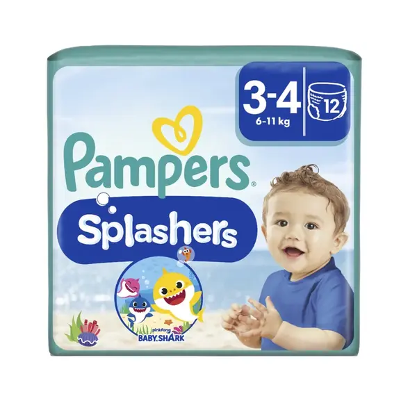 Pampers Splashers vel. 3–4 6–11 kg plenkové kalhotky 12 ks