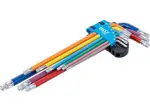 BGS technic Zástrčné klíče Torx T10-T50 barevné, extra dlouhé, s kuličkou - BGS 74468