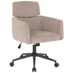 MID.YOU OTOČNÁ ŽIDLE, mikrovlákno, hnědá