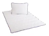 Celoročný paplón prešívaný 140x200 cm s vankúšom STELLA LEVANDUĽA 70x90 cm, biely