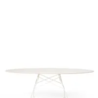 Venkovní stůl GLOSSY OVAL, více variant - Kartell Barva: Bílá/bílá