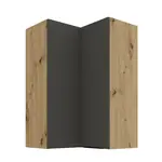 Horní rohová skříňka Aria 60x60 GN-90 2F (90°) Barva korpusu: Dub artisan, Barva dvířek: GR - Graphite AFM