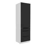 Vysoká potravinová skříňka Aria 60 DKS-210 3S 1F - Premium Box Barva korpusu: Bílá, Barva dvířek: BL - Black AFM