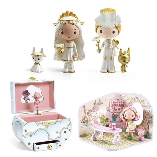 Balíček Tinyly - Hracia skrinka Tinyly - Elfe + Rosalie kvetinárka + Marguerite & Léopold