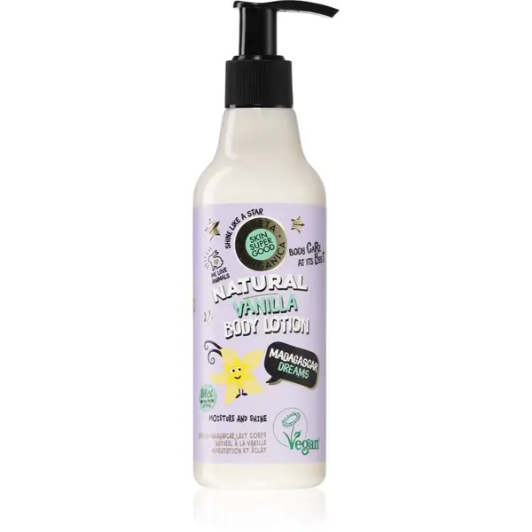 Organic Shop Skin Super Good rozjasňujúce a hydratačné mlieko s vanilkou 250 ml