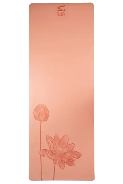 SharpShape Podložka na jógu PU FLOWER peach