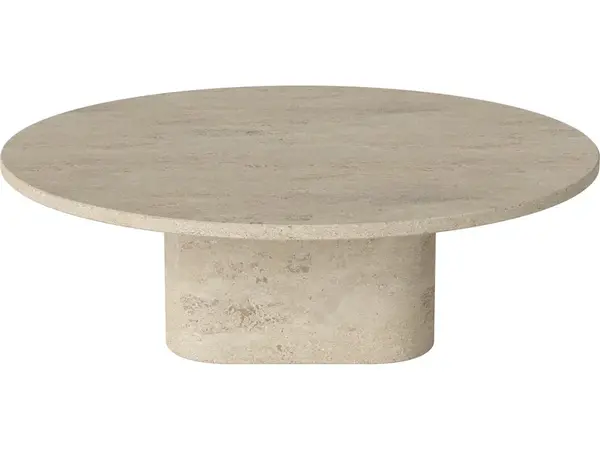 Konferenční stolek Eida Ø90 cm, více variant - Bolia Varianta: Sand Travertine, výška 28 cm