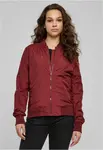 Women's Light Bomber jacket in burgundy
