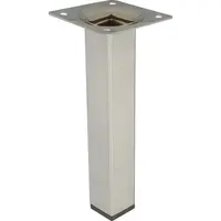 Štvorcová nábytková noha 15 cm chróm