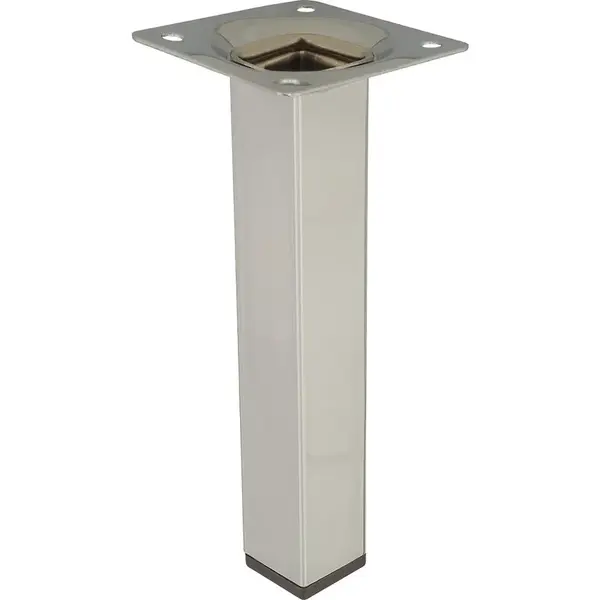 Štvorcová nábytková noha 15 cm chróm