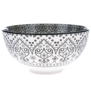 Porcelánová miska 12x5.5x12cm bílá, černá