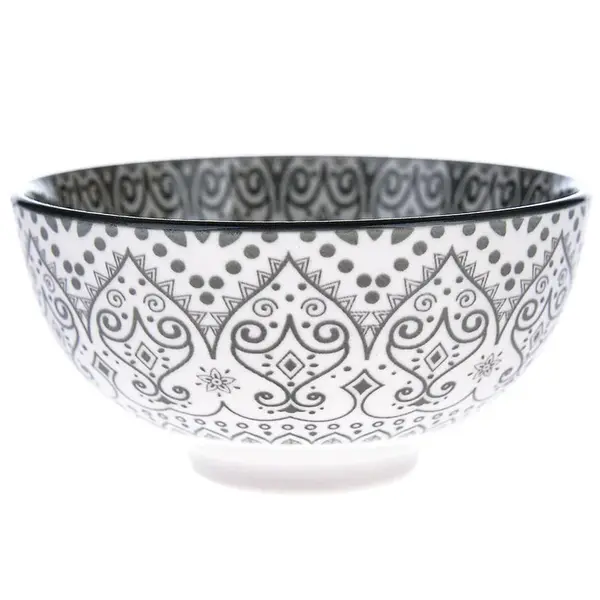 Porcelánová miska 12x5.5x12cm bílá, černá