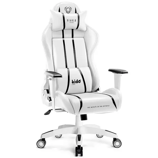 Detské herné kreslo Diablo X-One 2.0 biely/čierna