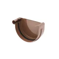 Čelo pre odkvapový žľab Ø 75 mm plastové ľavé hnedé