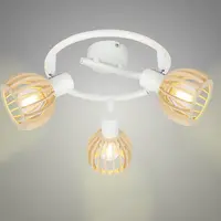 Stropné bodové svietidlo Atarri 98-68125 Biela/drevo SP3