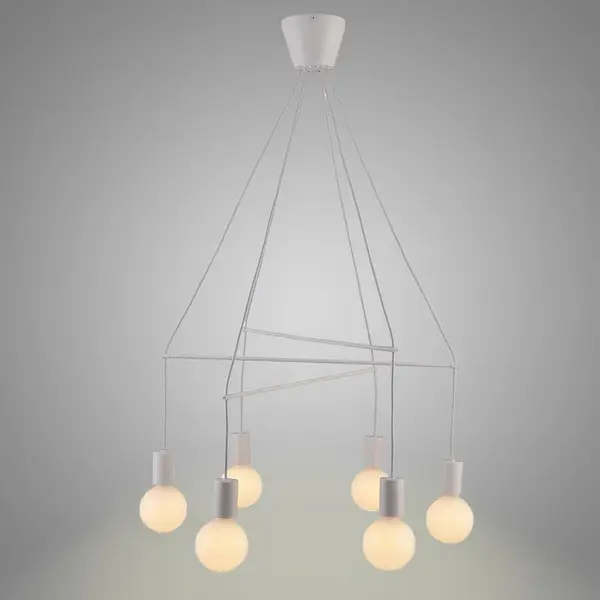 Alto Závesné svietidlo 6x40w E27 Biela matná