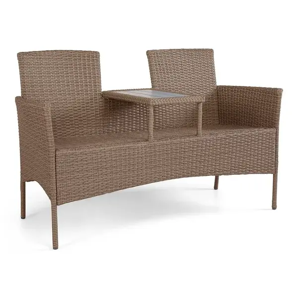 Technoratanová lavica pre dve osoby Hugo Natural