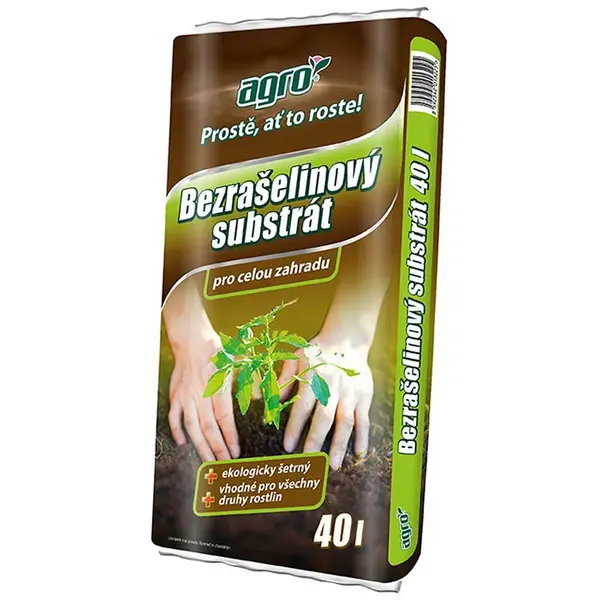 Agro bezrašelinový substrát 40 l