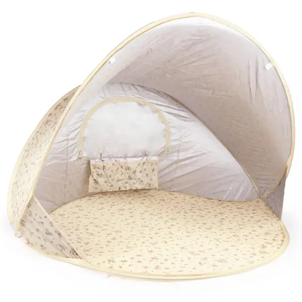 Bieco - Detský skladací plážový stan s UV ochranou - vintage flowers