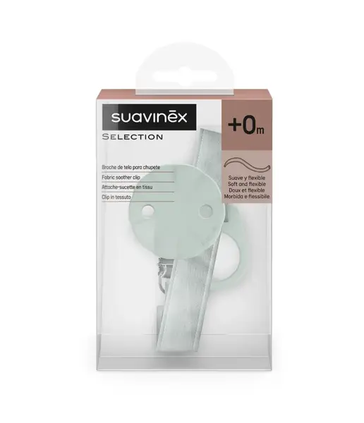 Suavinex Wonderland Klip na dudlík se stuhou 1 ks zelený