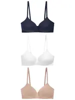 Next Podprsenka  béžová / námornícka modrá / biela